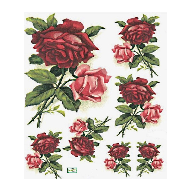 papier découpage Roses-D331M1