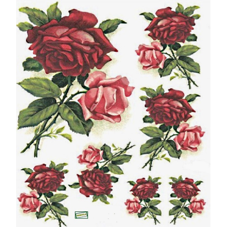 papier découpage Roses-D331M1