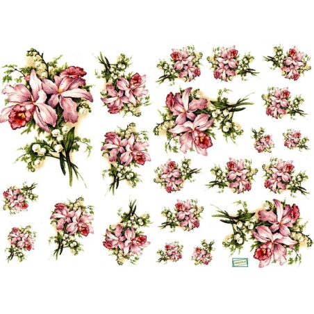 papier découpage Fleurs-D332