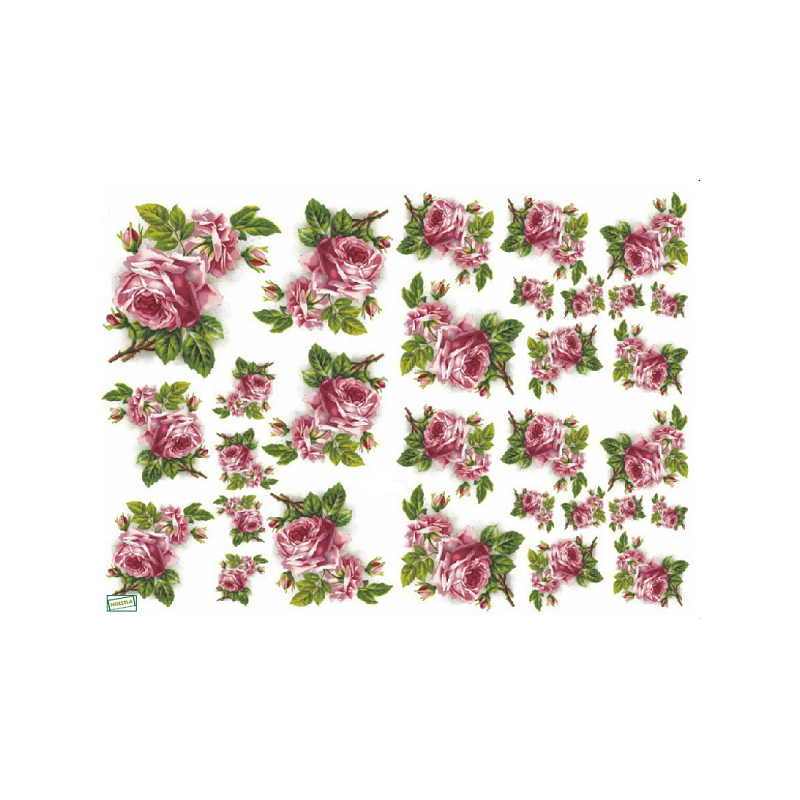 papier découpage Roses-D333M