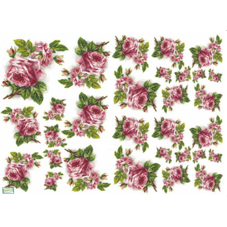 papier découpage Roses-D333