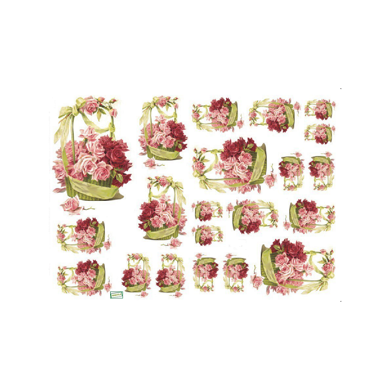 papier découpage Roses-D335M
