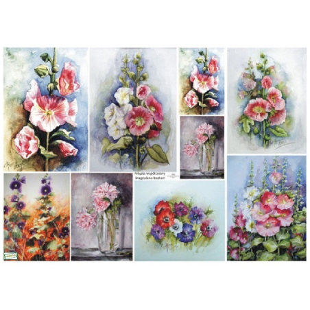 papier découpage Fleurs-D371