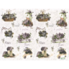 papier découpage Violettes-D411
