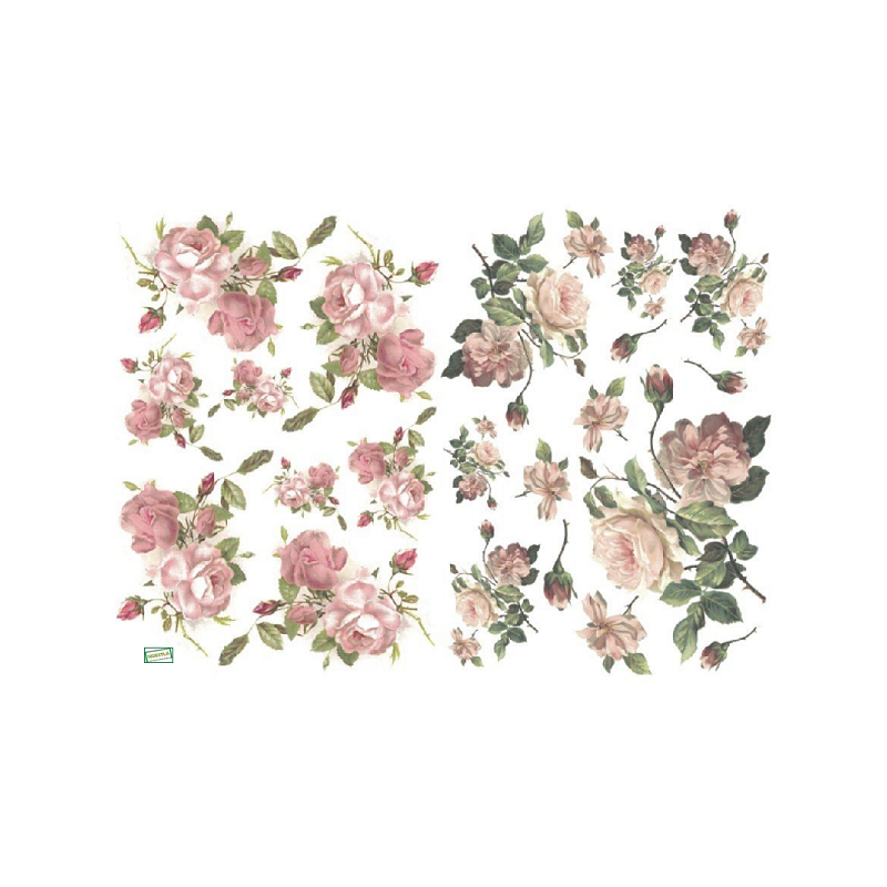 papier découpage Roses-D414M