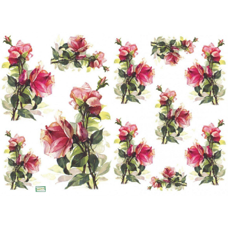 papier découpage Roses-D435