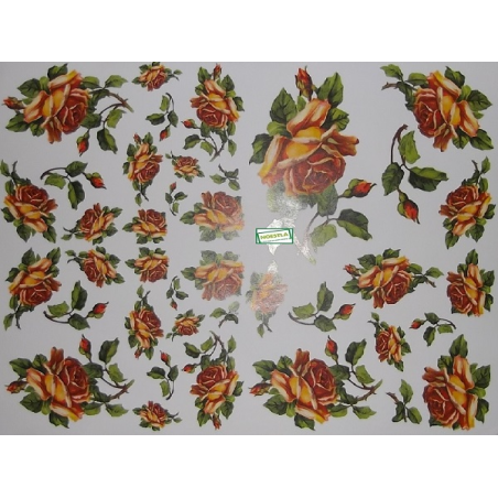 papier découpage Roses-D444