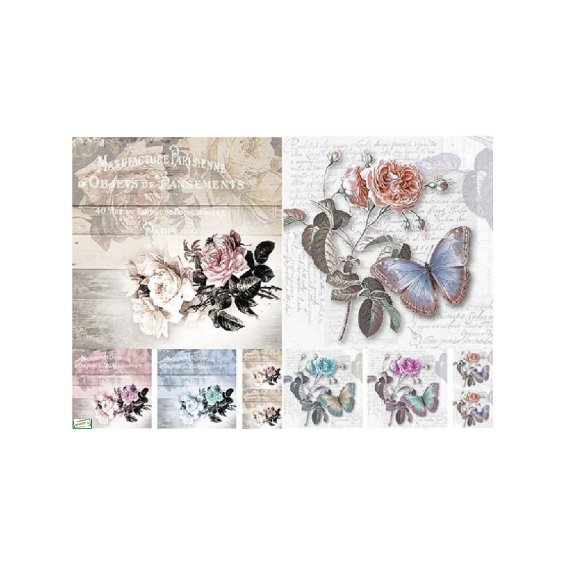 papier découpage Fleurs-D535