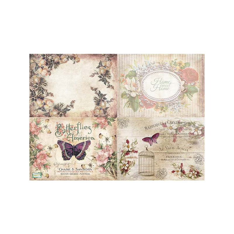 papier découpage Fleurs-D576