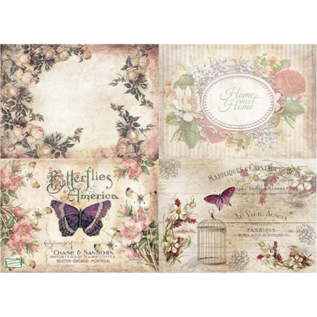 papier découpage Fleurs-D576