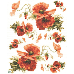 1 papier Coquelicots -S294