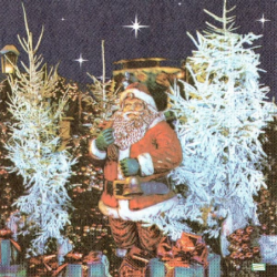 Scène enneigée,Paysage hivernal,Décor de neige,Tableau d'hiver,Horizons enneigés,la neige,découpage,collage,serviettage,flocons