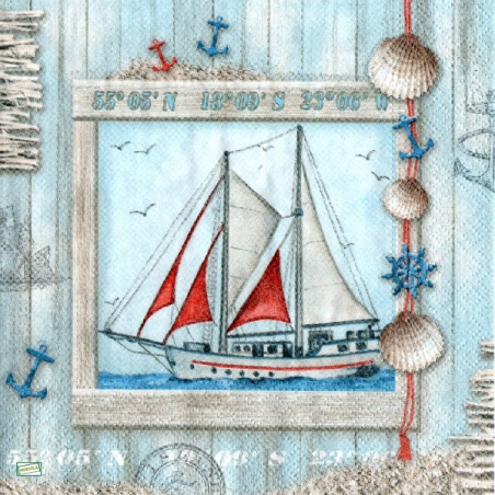 1 serviette papier La Mer-54