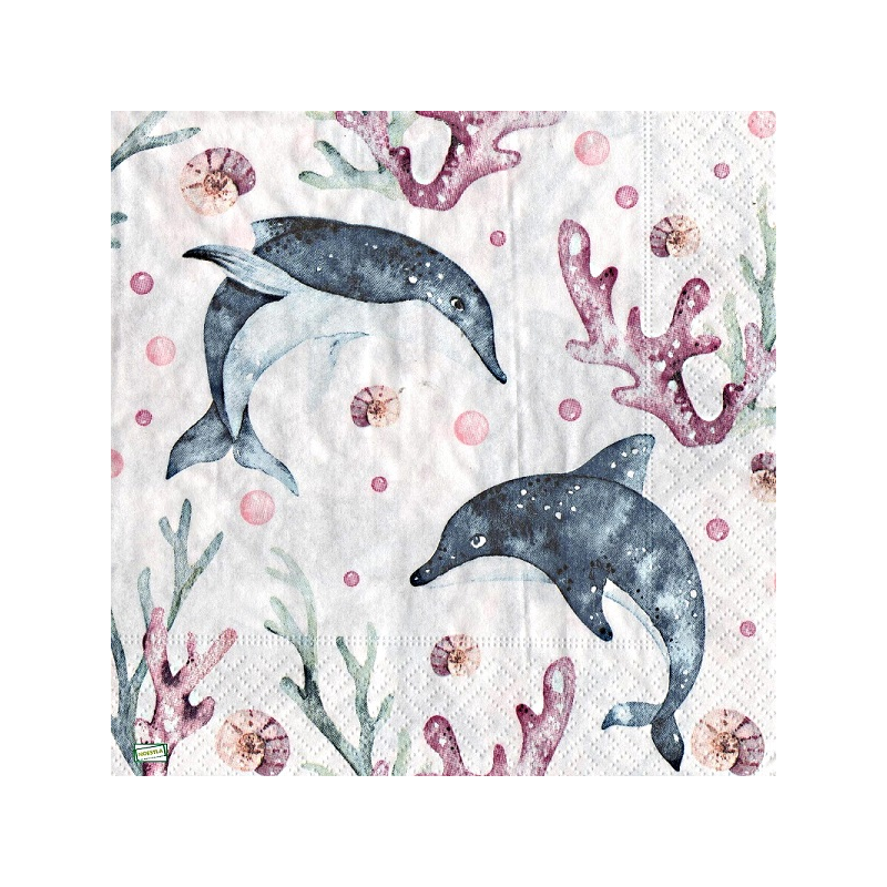 1 serviette Les Dauphins -65