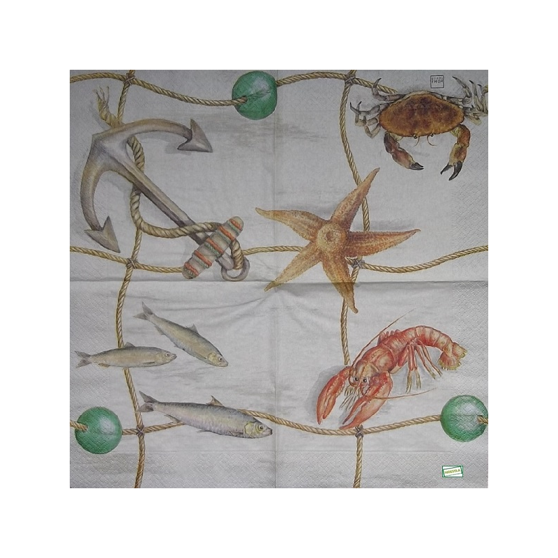 1 serviette Coquillages -73