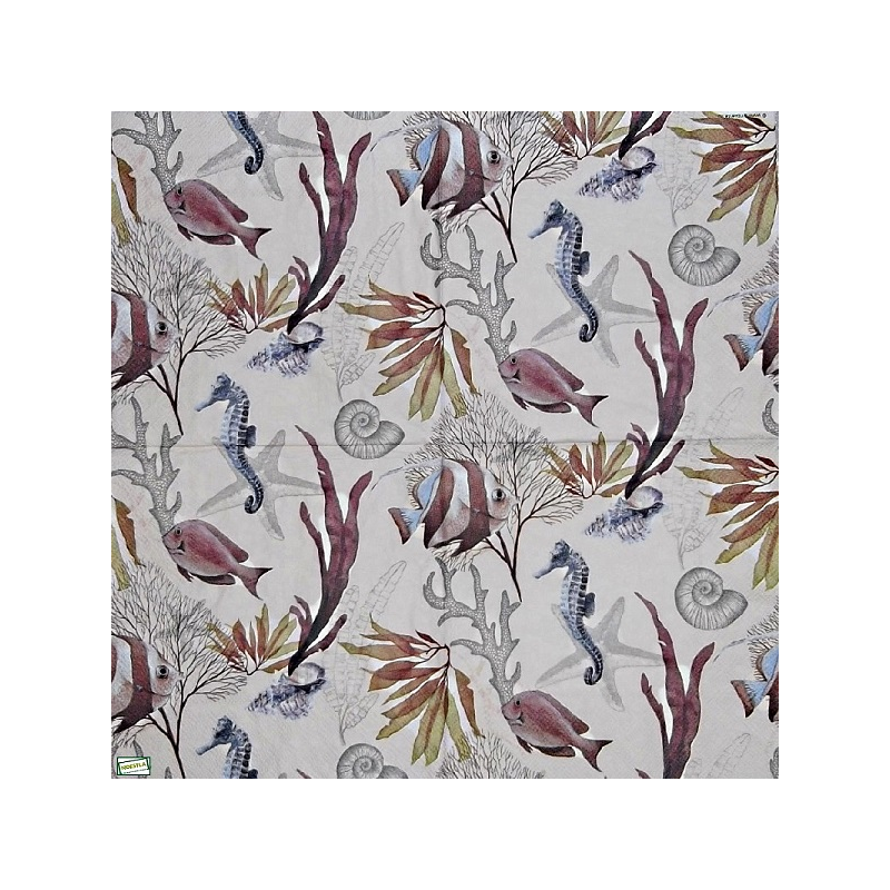 1 serviette Coquillages -75