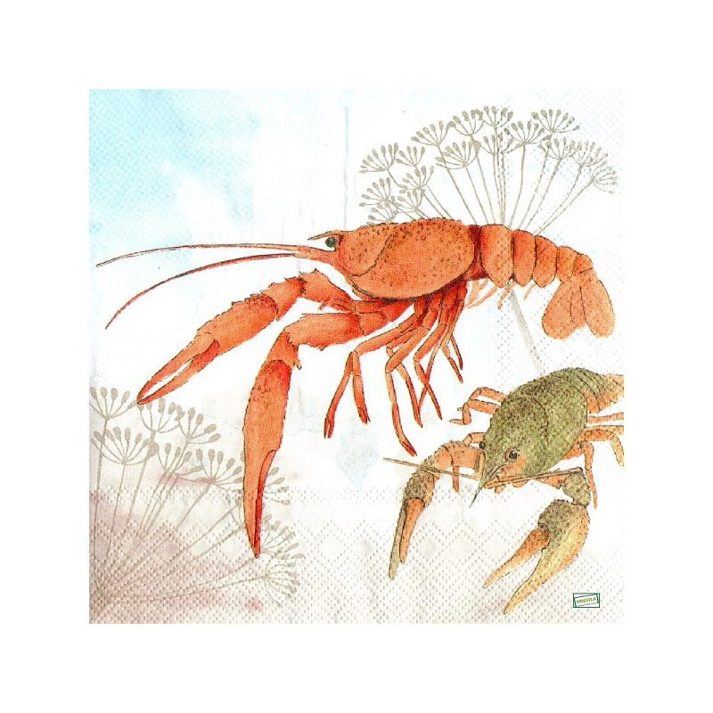 1serviette papier Crustacés-76