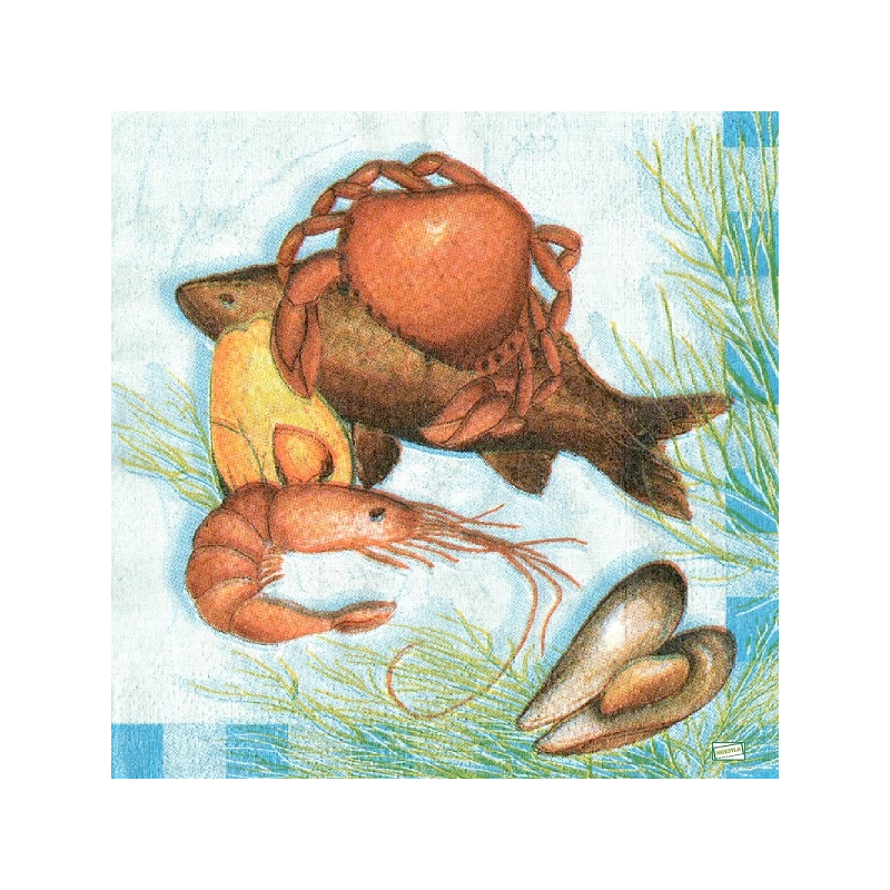 1 serviette Crustacés -103