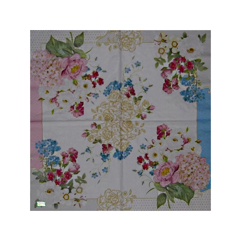 1 serviette Mix de Fleurs -9