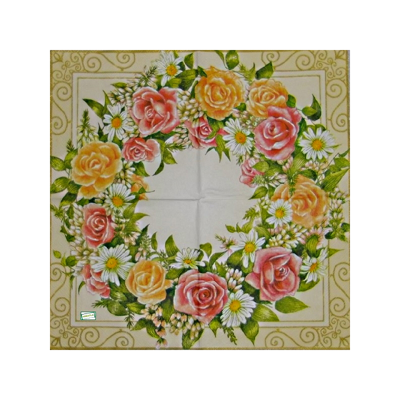 1 serviette Mix de Fleurs -12