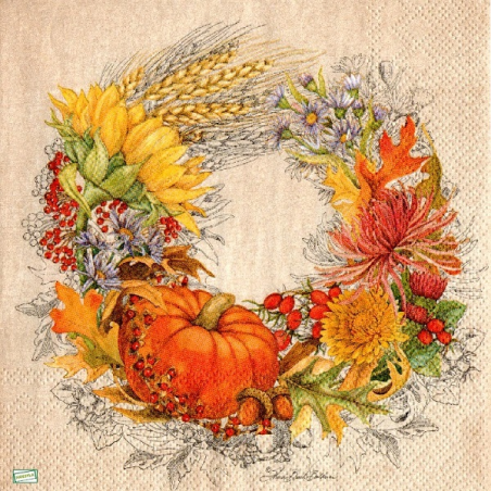 1serviette papier Feuillage-61