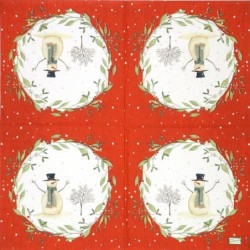 1serviette Bonhomme de Neige-3