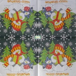 1serviette Bonhomme de Neige-4