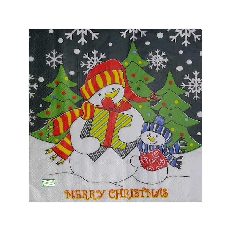 1serviette Bonhomme de Neige-4