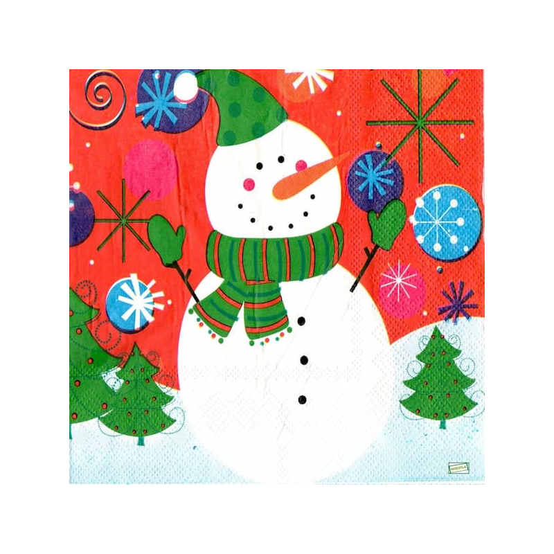 serviette Bonhomme de Neige-17
