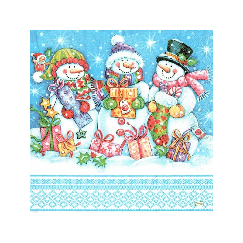 serviette Bonhomme de Neige-19