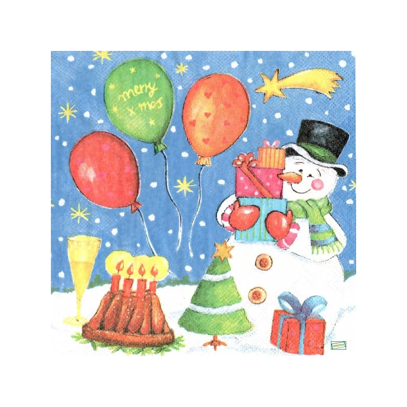 serviette Bonhomme de Neige-24