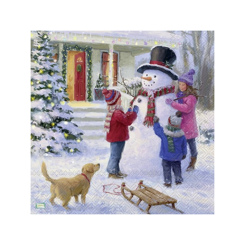 serviette Bonhomme de Neige-25