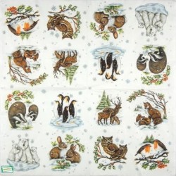 1 serviette Autres Animaux -11