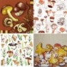 4 serviettes Champignons-LA3
