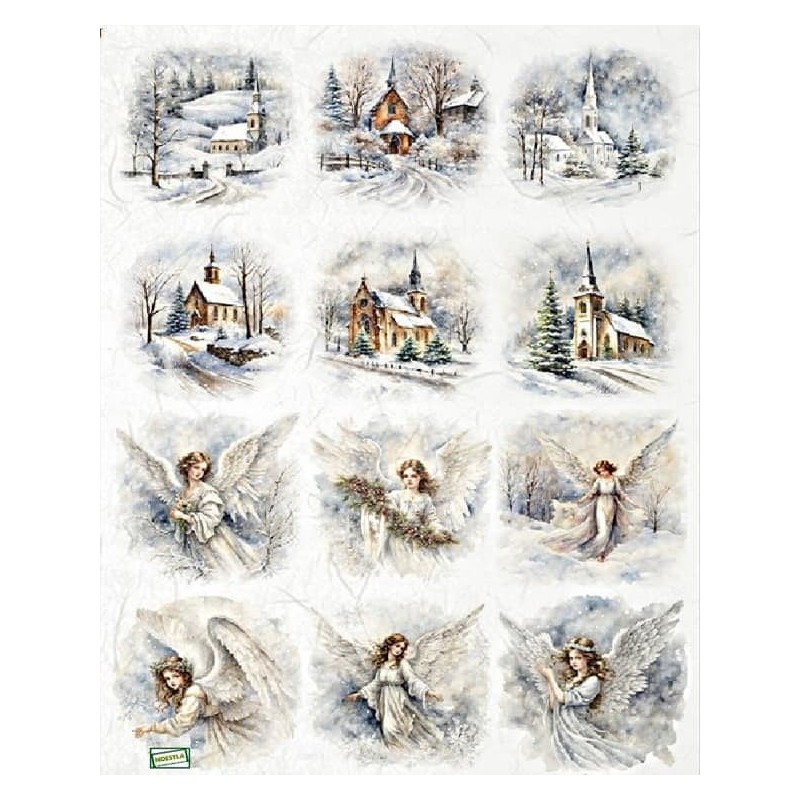 1 papier de riz Anges -R2429