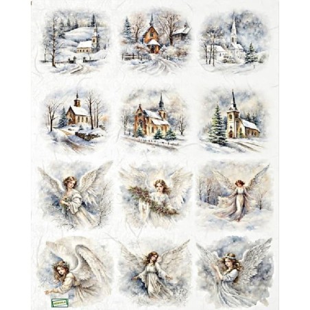 1 papier de riz Anges -R2429