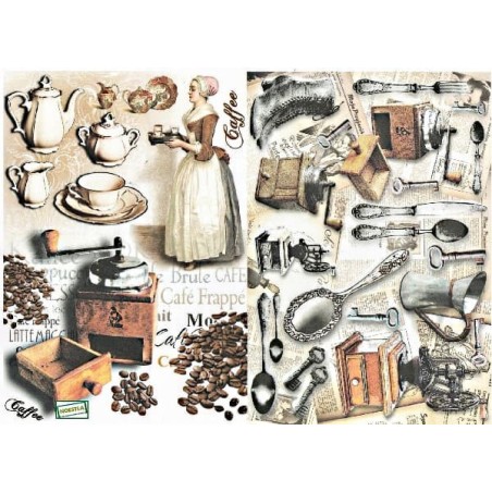 1GRAND papier découpage Café-D408M