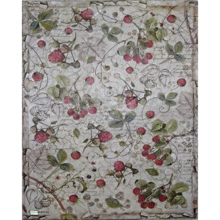 1 papier riz Fraises -STA11