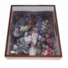 GRAND plateau bois Fleurs serviettage