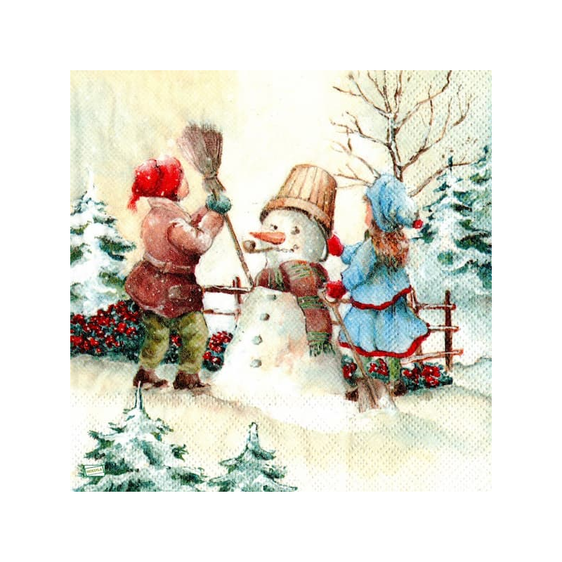 serviette Bonhomme de Neige-58