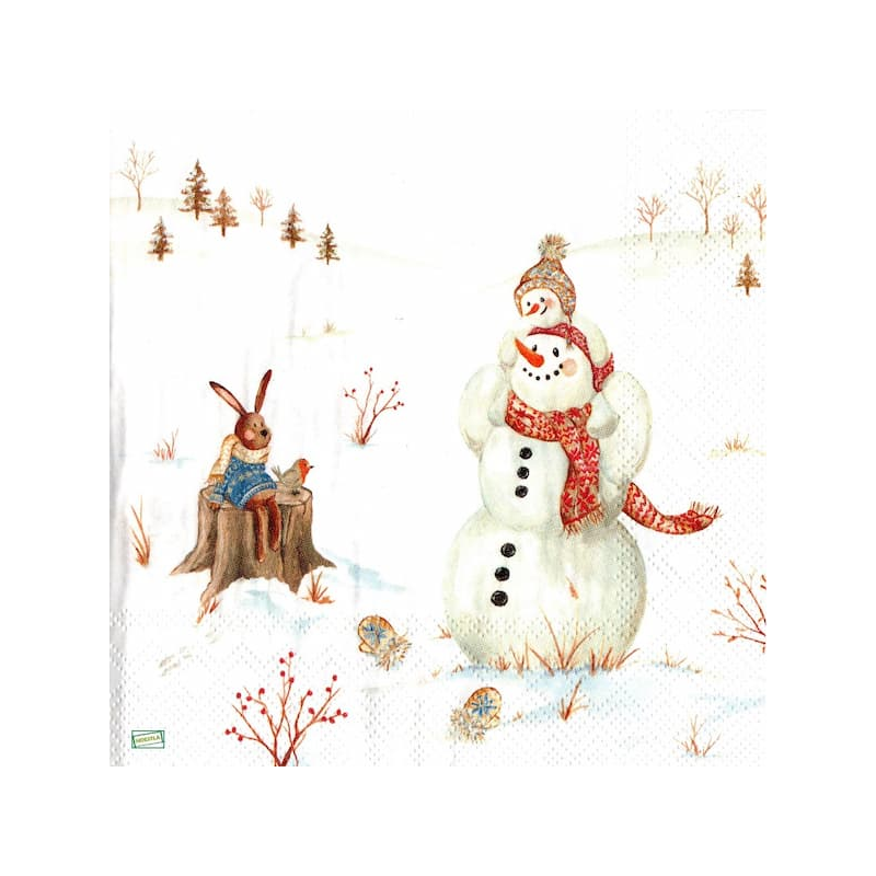 serviette Bonhomme de Neige-60