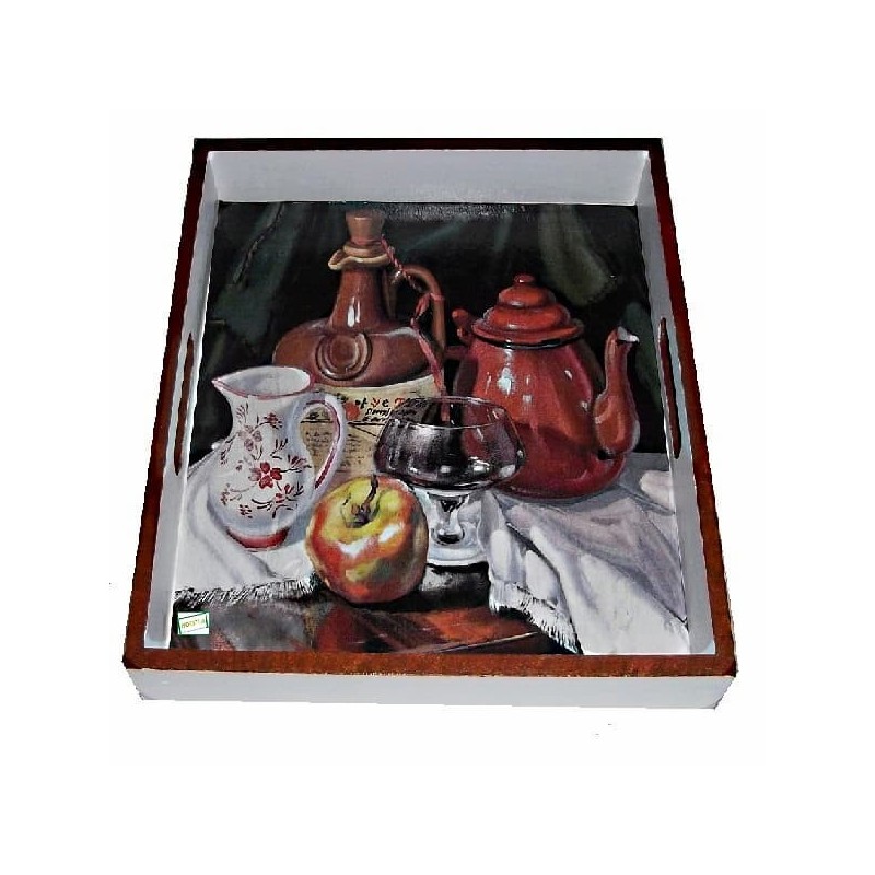 GRAND plateau bois Cuisine serviettage