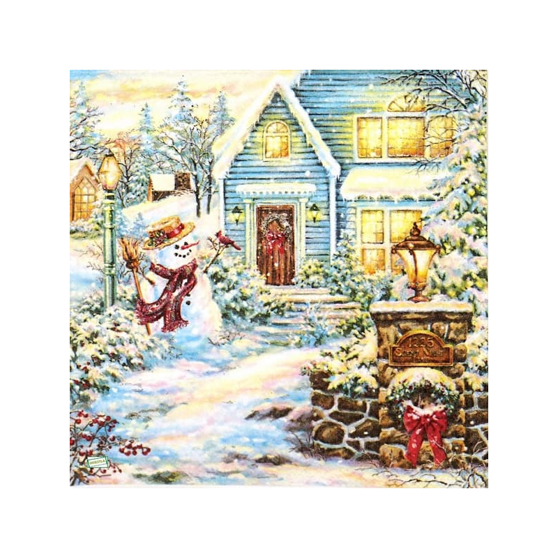 serviette Bonhomme de Neige-63