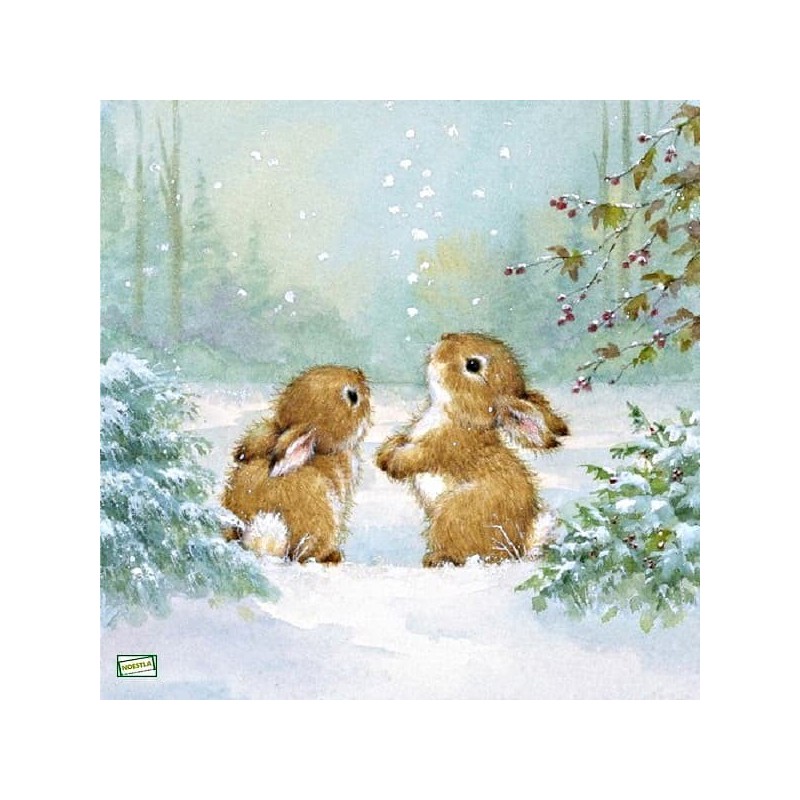 1serviette papier Lapins-91