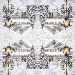 1serviette Paysage Enneigé-31