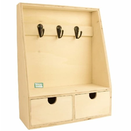 Etagère porte-clés bois- serviettage