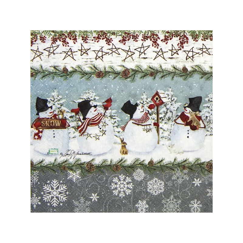 serviette Bonhomme de Neige-68