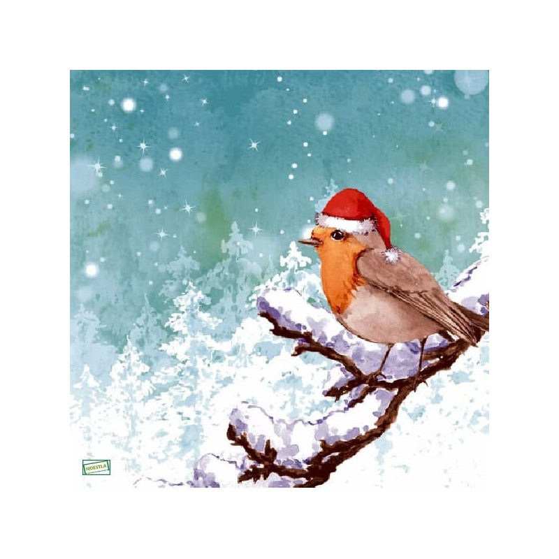 1serviette Le rouge gorge-105