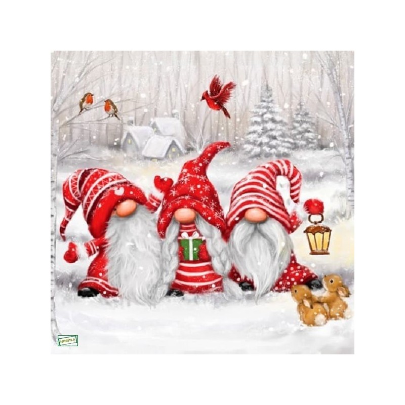 1serviette papier Gnomes-111