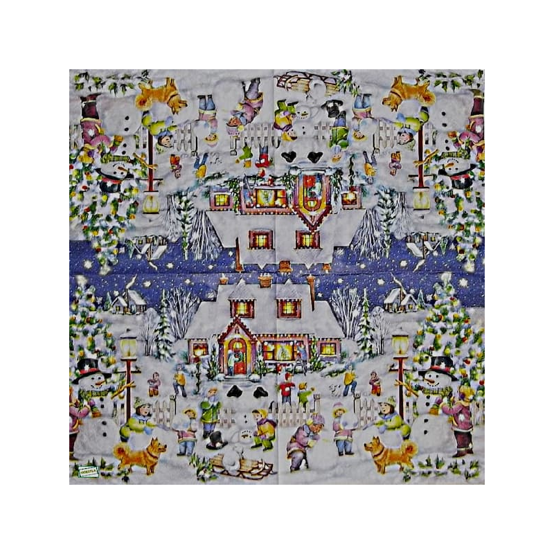 serviette Bonhomme de Neige-72